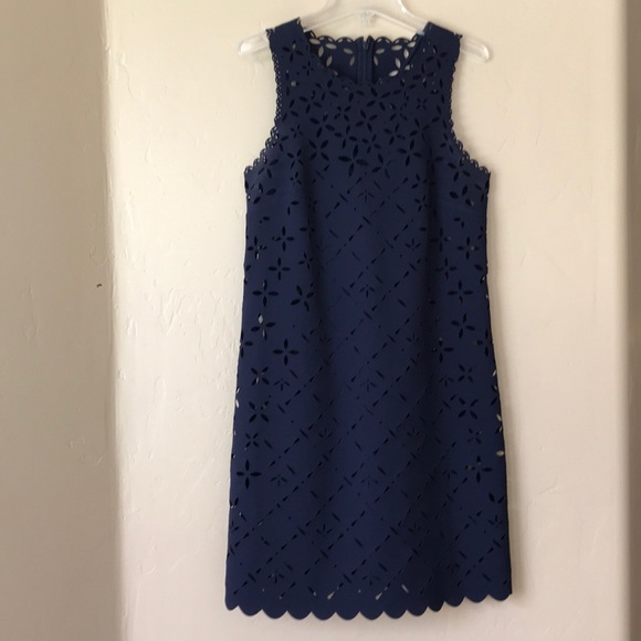 JCrew laser-cut blue sheet dress - Picture 4 of 6
